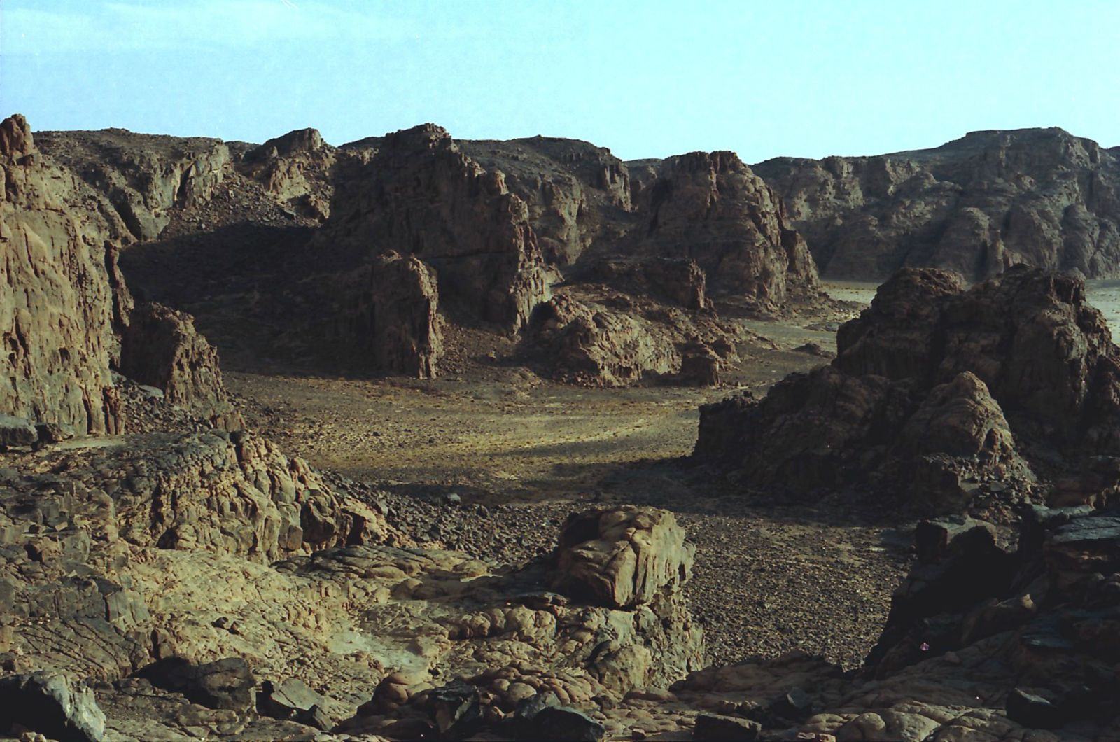 Our trip to the Tassili Plateau in Algeria in November 1990 was a great adventure.  These images are from scanned photographs.